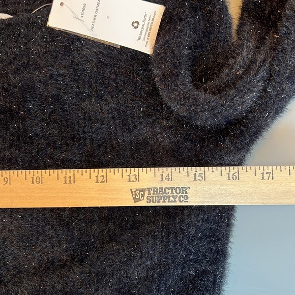 NWT Black Fuzzy Sweater Happily Grey Small - Picture 7 of 8